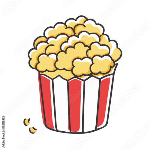 popcorn icon, popcorn vector illustration-simple illustration of popcorn, perfect for popcorn logos and icons