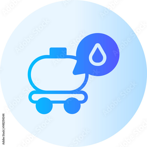 oil tanker gradient icon