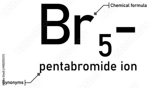 Pentabromide ion chemical formula and synonyms with callout titles