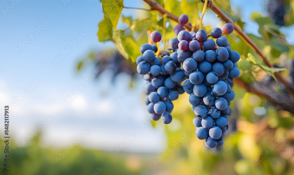 Naklejka premium bunch of grapes, Generative AI
