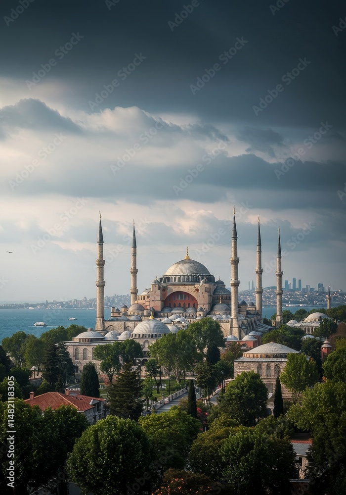 Naklejka premium Photo of Hagia Sophia Mosque in Istanbul Turkey