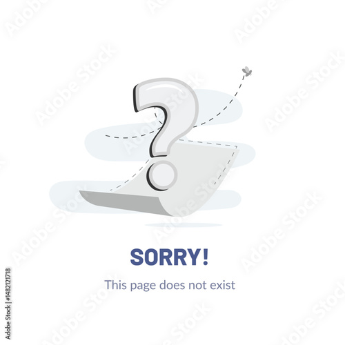 Empty state, no data found, error page doesn't exist, no document found, flat illustration concept, UI elements