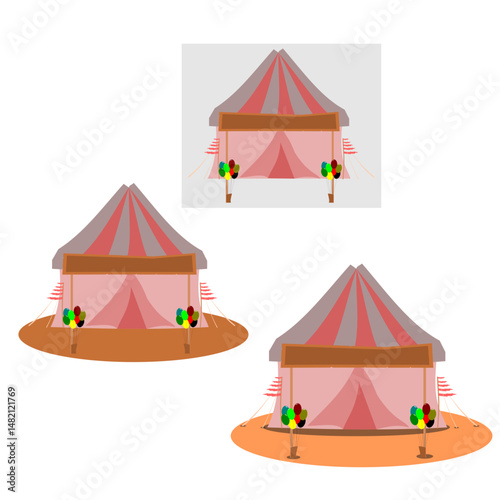 a circus, a festival, illustration vector 
