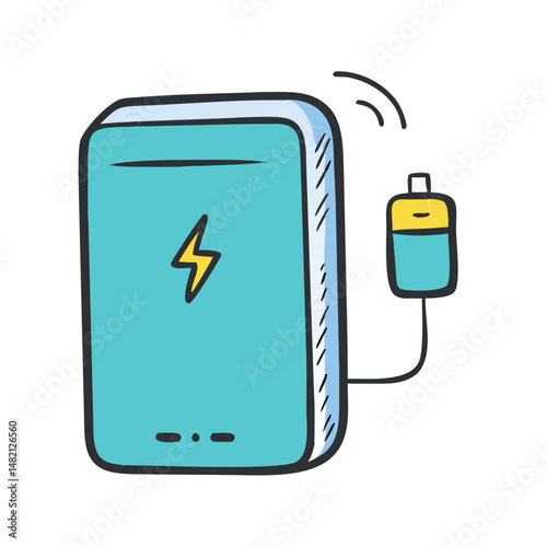 power bank icon, power bank vector illustration-simple illustration of power bank, perfect for power bank logos and icons