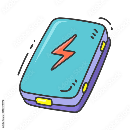 power bank icon, power bank vector illustration-simple illustration of power bank, perfect for power bank logos and icons