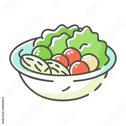 prepped salad icon, prepped salad vector illustration-simple illustration of prepped salad, perfect for prepped salad logos and icons