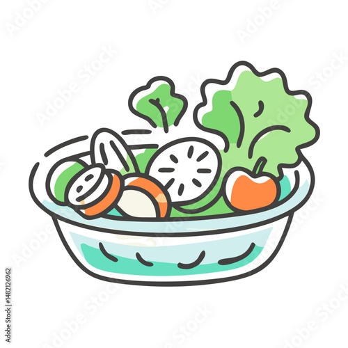 prepped salad icon, prepped salad vector illustration-simple illustration of prepped salad, perfect for prepped salad logos and icons