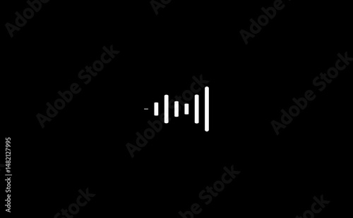 abstract music sound wave or audio isolated on white background.Line digital minimalist voice and soundtrack.