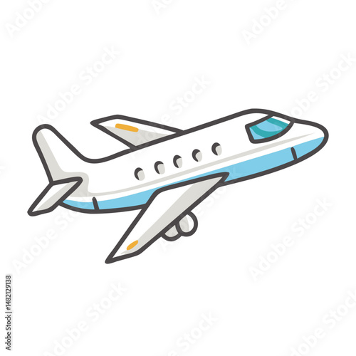 private jet icon, private jet vector illustration-simple illustration of private jet, perfect for private jet logos and icons