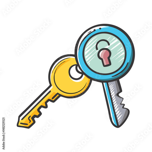 private key icon, private key vector illustration-simple illustration of private key, perfect for private key logos and icons