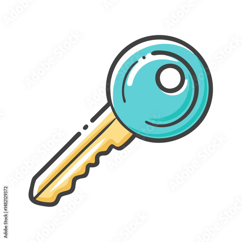 private key icon, private key vector illustration-simple illustration of private key, perfect for private key logos and icons