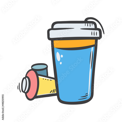 protein shake icon, protein shake vector illustration-simple illustration of protein shake, perfect for protein shake logos and icons