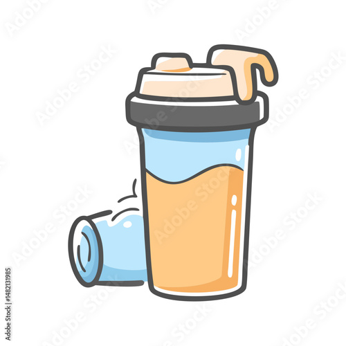 protein shake icon, protein shake vector illustration-simple illustration of protein shake, perfect for protein shake logos and icons