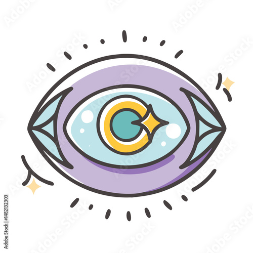 psychic eye icon, psychic eye vector illustration-simple illustration of psychic eye, perfect for psychic eye logos and icons