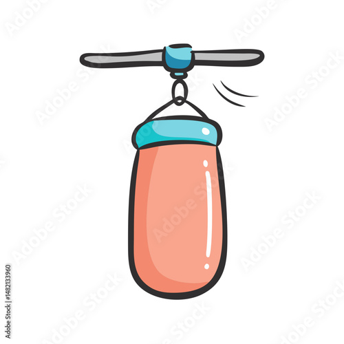 punching bag icon, punching bag vector illustration-simple illustration of punching bag, perfect for punching bag logos and icons