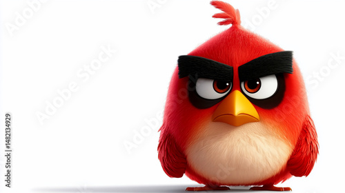 Angry Bird character, red, cartoon