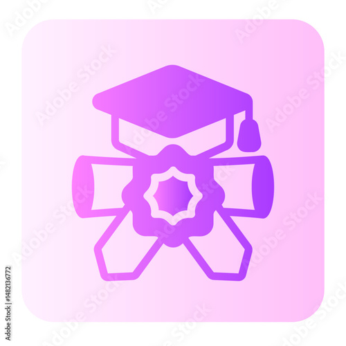 graduation gradient icon