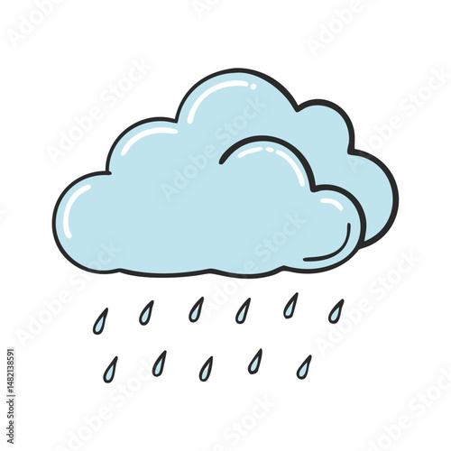 rain cloud icon, rain cloud vector illustration-simple illustration of rain cloud, perfect for rain cloud logos and icons