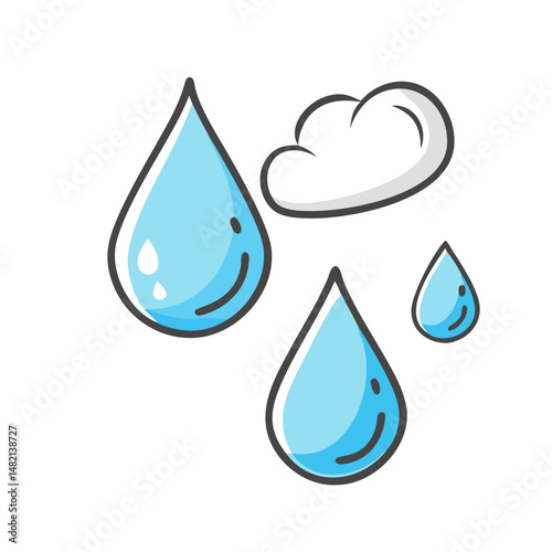 rain drop icon, rain drop vector illustration-simple illustration of rain drop, perfect for rain drop logos and icons