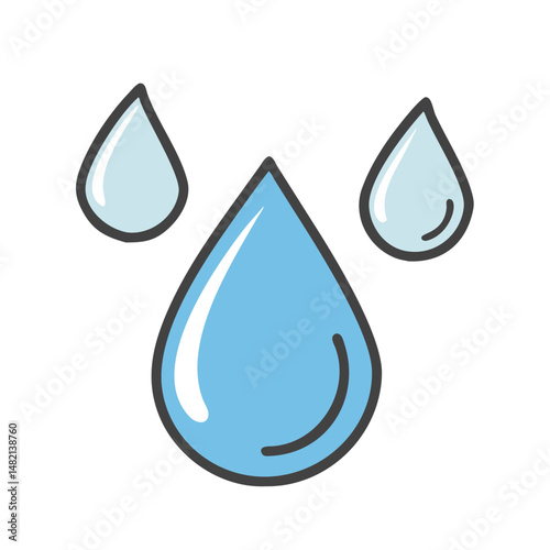 rain drop icon, rain drop vector illustration-simple illustration of rain drop, perfect for rain drop logos and icons