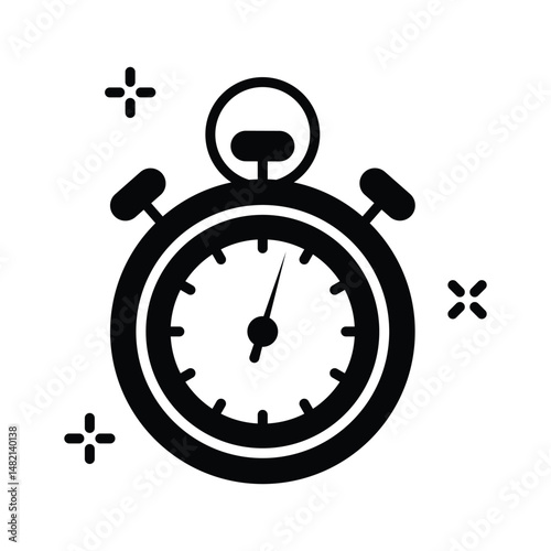 A visually engaging glyph icon of fast delivery