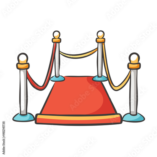 red carpet icon, red carpet vector illustration-simple illustration of red carpet, perfect for red carpet logos and icons