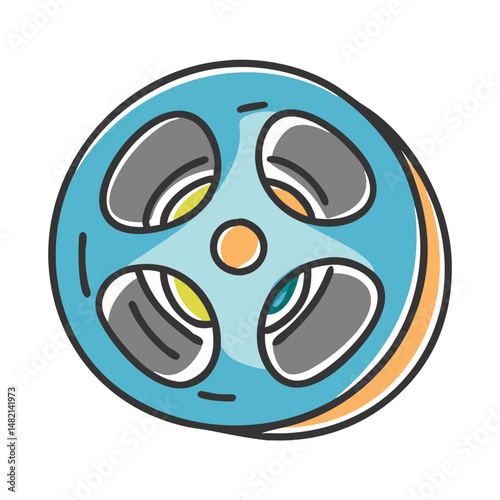 reel to reel tape icon, reel to reel tape vector illustration-simple illustration of reel to reel tape, perfect for reel to reel tape logos and icons