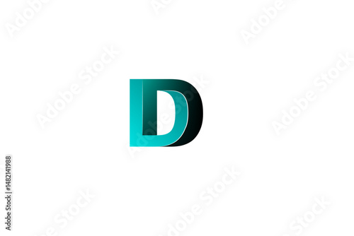 3d blue D