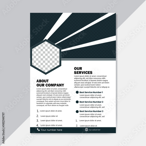 modern creative Flyer simple clean template vector design.
