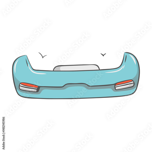 retro bumper icon, retro bumper vector illustration-simple illustration of retro bumper, perfect for retro bumper logos and icons