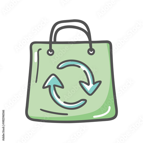 reusable bag icon, reusable bag vector illustration-simple illustration of reusable bag, perfect for reusable bag logos and icons