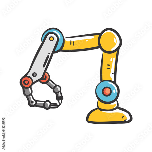robot arm icon, robot arm vector illustration-simple illustration of robot arm, perfect for robot arm logos and icons