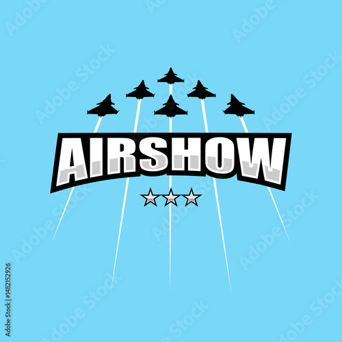 military jet airshow performance logo design