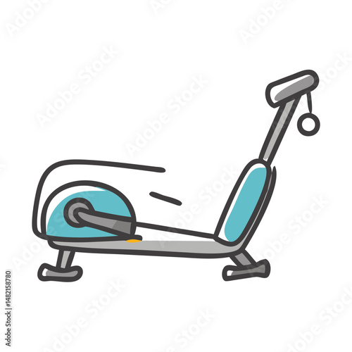 rowing machine icon, rowing machine vector illustration-simple illustration of rowing machine, perfect for rowing machine logos and icons