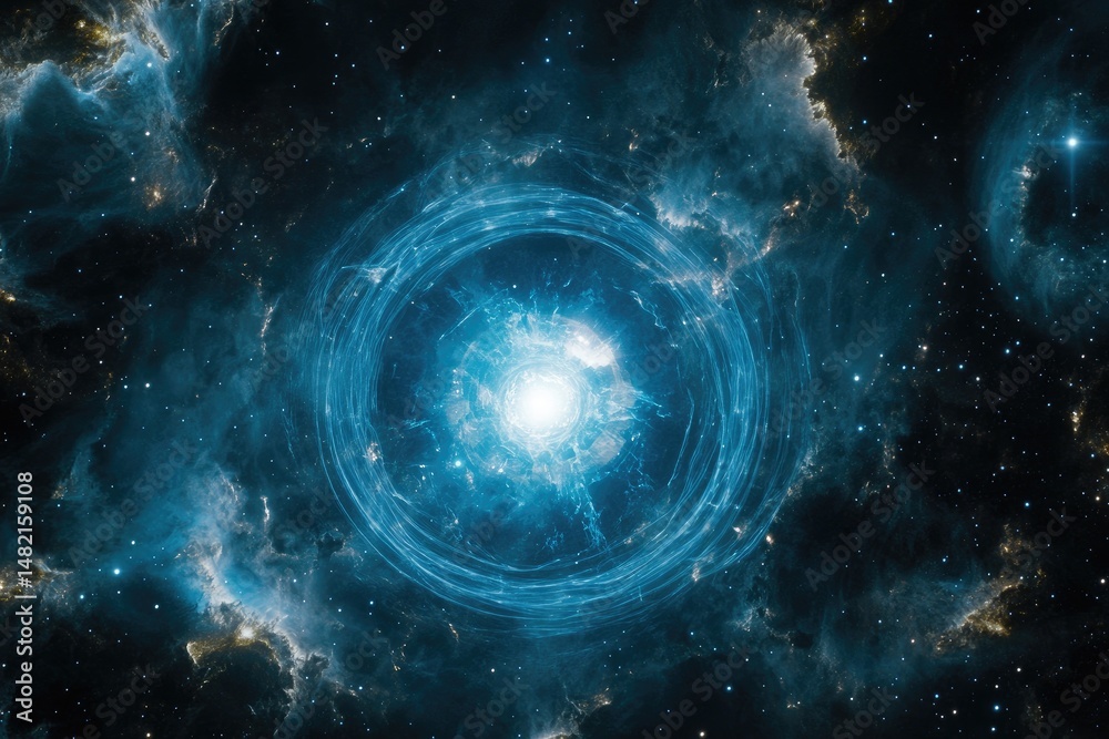 Obraz premium Cosmic ring in nebulae