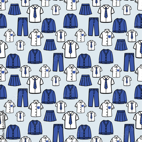 White and Blue uniform seamless pattern