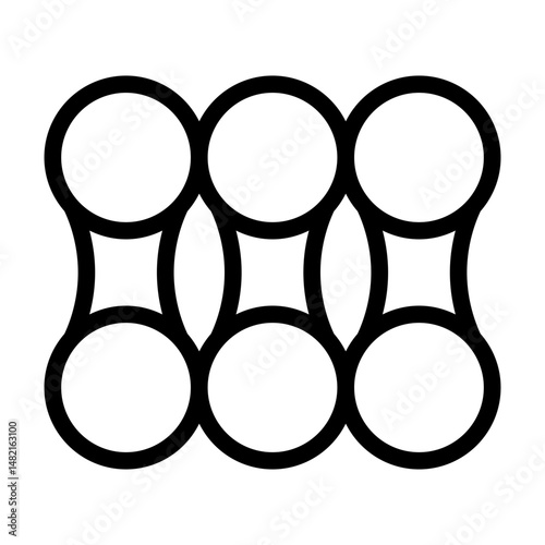 six pack line icon