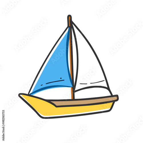 sailboat icon, sailboat vector illustration-simple illustration of sailboat, perfect for sailboat logos and icons
