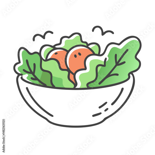 salad icon, salad vector illustration-simple illustration of salad, perfect for salad logos and icons