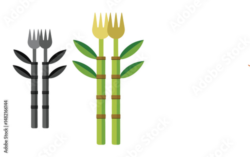 Wallpaper Mural Smoothtalk Bamboo Cutlery Set – Eco-Friendly Reusable Flatware for Sustainable Living, bamboo cutlery, eco friendly cutlery, reusable cutlery set, bamboo utensils, travel cutlery.  Torontodigital.ca