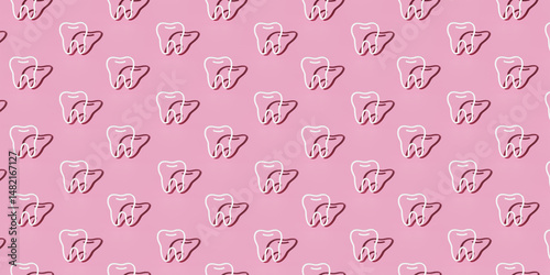 Pattern of tooth. 3d render.