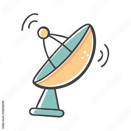 satellite dish icon, satellite dish vector illustration-simple illustration of satellite dish, perfect for satellite dish logos and icons