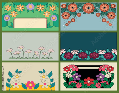 Elegant copy space floral background with decorative flowers and free space for text suitable for banner, greeting card, invitation or poster design projects