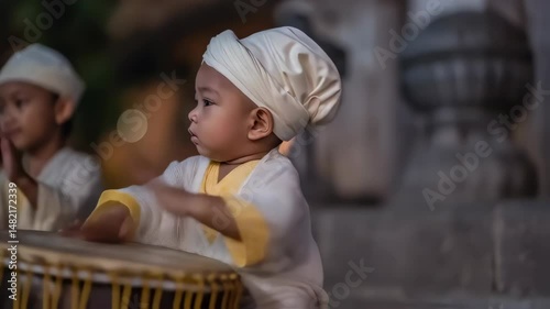 Traditional Balinese Dance Performance with Family