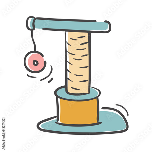 scratching post icon, scratching post vector illustration-simple illustration of scratching post, perfect for scratching post logos and icons