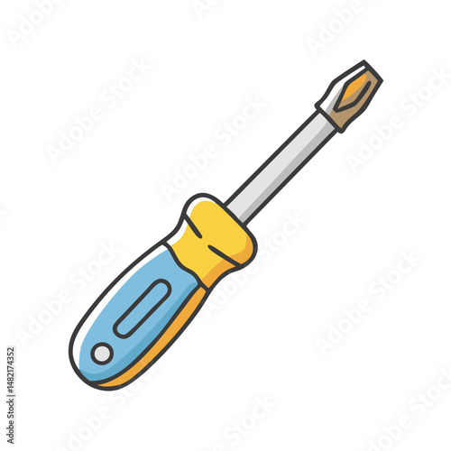 screwdriver icon, screwdriver vector illustration-simple illustration of screwdriver, perfect for screwdriver logos and icons