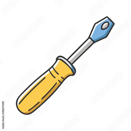 screwdriver icon, screwdriver vector illustration-simple illustration of screwdriver, perfect for screwdriver logos and icons