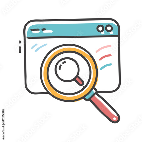 search engine icon, search engine vector illustration-simple illustration of search engine, perfect for search engine logos and icons