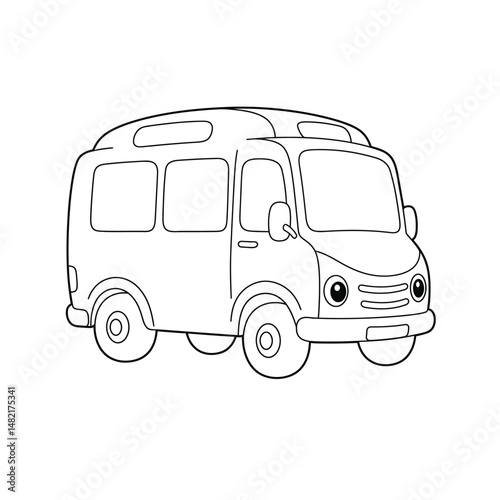Cute Cartoon Car Illustration