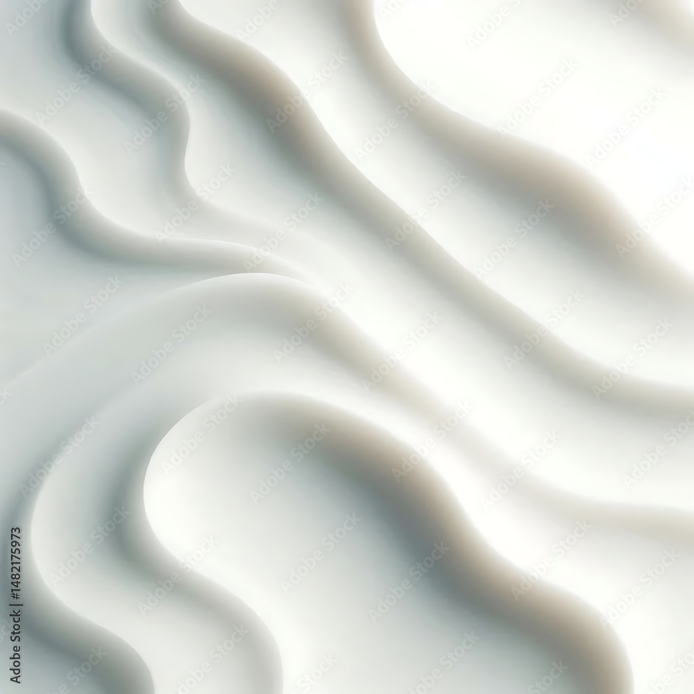 Obraz premium Smooth Creamy White Surface with Wavy Patterns